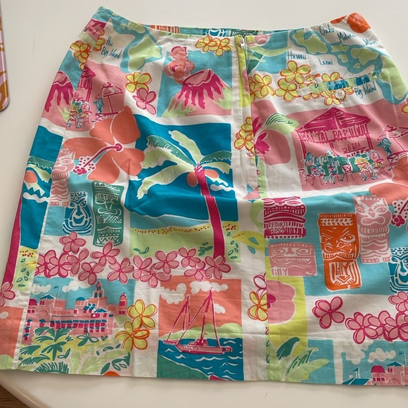 Lilly Pulitzer palace patch skirt resort wear 2004 size 8 - Picture 2 of 4